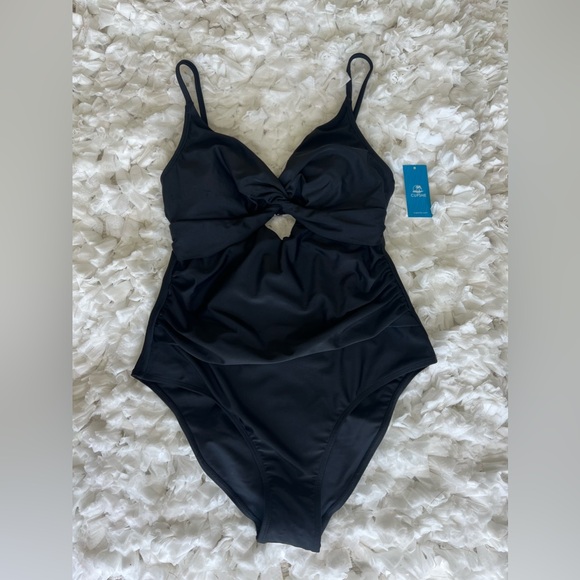 NWT Women's Twist Front Cutout One Piece Swimsuit SIZE MEDIUM - Picture 7 of 17